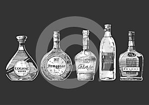 Illustration of different brandies types