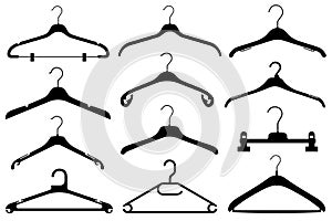 Illustration of different coat hangers
