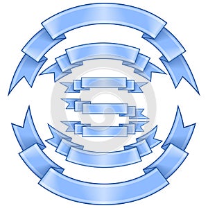 Illustration of different types of vector ribbons photo