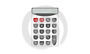 Illustration of the digital calculator object. The electronic machine to calculate.