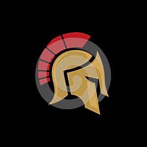 illustration of digital spartan logo design graphic