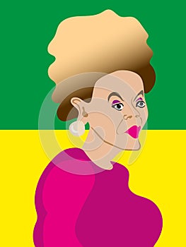 Illustration of Dilma Rousseff