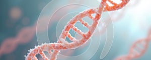 Illustration of DNA molecular structure. Genome editing with CRISPR-Cas9 tech. Genetic manipulation with molecular markers in photo