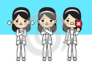 Illustration for doctor.Cute style