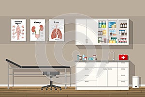 Illustration of a doctor office