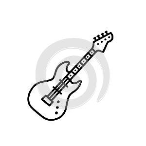 Illustration of doodle guitar.