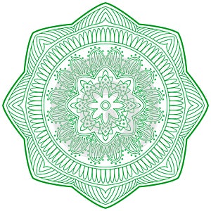 An illustration of doodle Hinduism religion Mandala decorative,