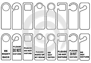 Illustration of door knob hangers set