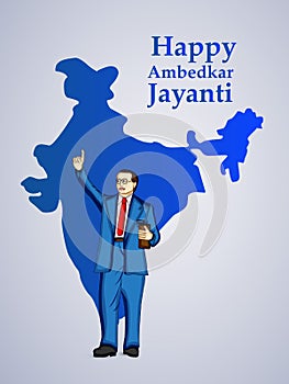 Illustration of Dr. Ambedkar Jayanti Background