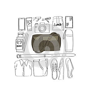 Illustration Drawing Travel Pack Collection