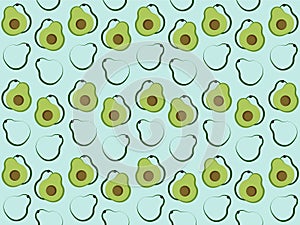 This illustration drew a lot of avocados.