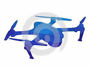 illustration of a drone flying, vector drawing