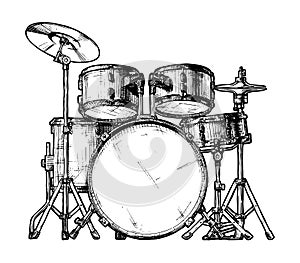 Illustration of drum kit