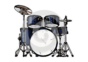 Illustration of drum kit