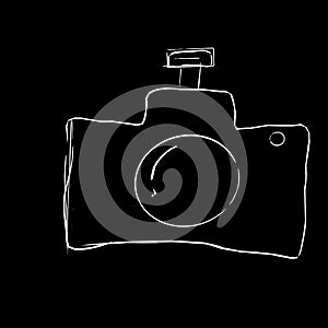 This is an illustration of the DSLR camera icon