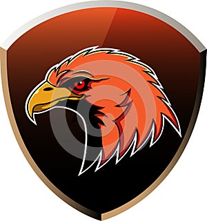Eagle head mascot logo desain