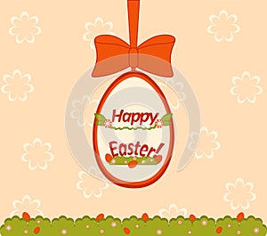 Illustration of an Easter egg hunt card