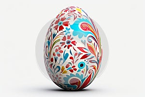 illustration of easter egg on transparent white background, Generative ai