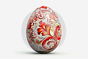 illustration of easter egg on transparent white background, Generative ai