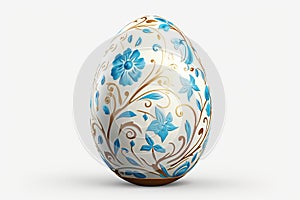 illustration of easter egg on transparent white background, Generative ai