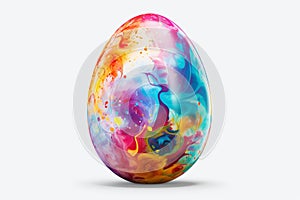 illustration of easter egg on transparent white background, Generative ai