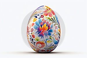 illustration of easter egg on transparent white background, Generative ai