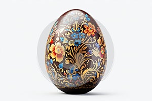 illustration of easter egg on transparent white background, Generative ai