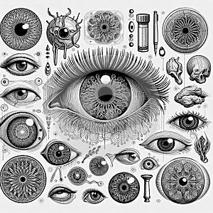 Illustration of a eays with an extended beak art.