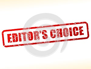 Editors choice text stamp photo