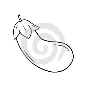 Illustration of a eggplant in a hand-drawn style.