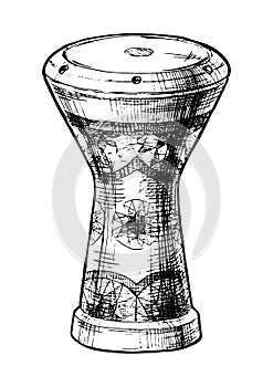 Illustration of egyptian tabla photo