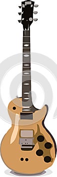 Illustration of an electric guitar isolated on a white background