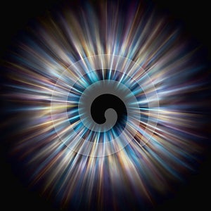 Illustration of a electrify human iris