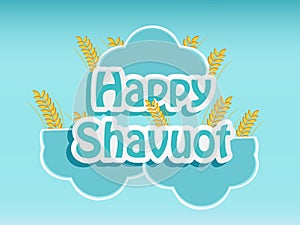 Illustration of elements of Jewish holiday Shavuot background