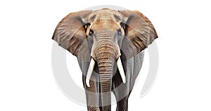 Elephant head isolated on white background