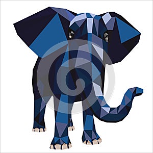 Illustration elephant polygon