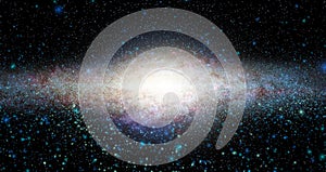 Illustration of elliptical Galaxy in deep space