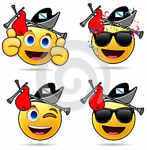 Illustration emoticon cartoon isolated regional spain, icon happy ok photo