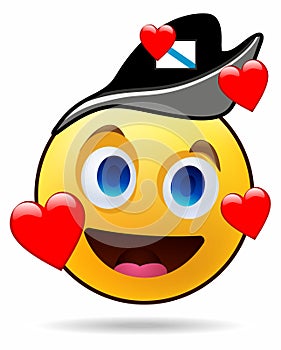 Illustration emoticon cartoon isolated regional spain, icon love