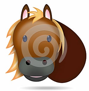 Illustration emoticon horse cartoon isolated photo