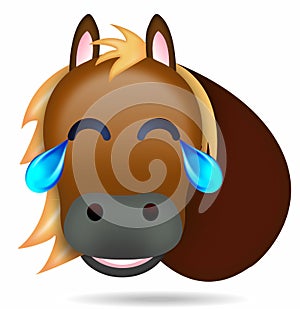 Illustration emoticon horse cartoon isolated photo