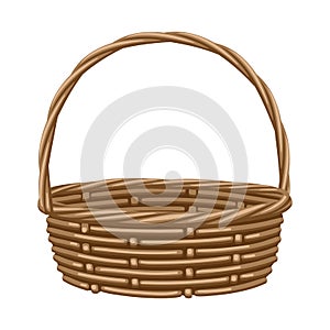 Illustration of empty basket for vegetables.