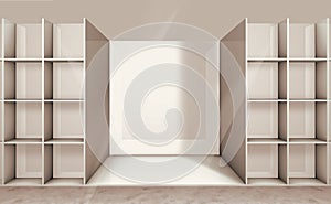 Illustration of empty shelf