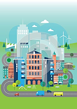 Illustration Of Environmental Eco City