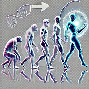 illustration of the evolution of humanity
