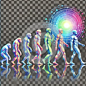 illustration of the evolution of humanity