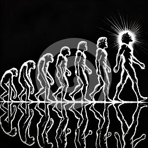 illustration of the evolution of humanity