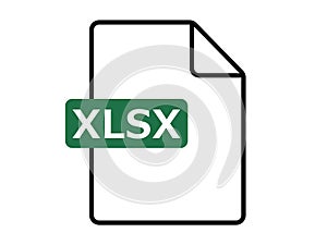 Illustration of Excel file icon (xlsx)
