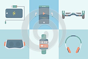 Illustration of a exercise gadgets