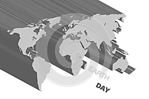 Illustration of extruded gray map